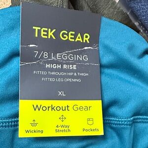 Tek Gear Turquoise High Waist Leggings
